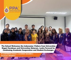 ต้อนรับคณาจารย์และนักศึกษาจาก Universitas Negeri Surabaya และ Universitas Mataram