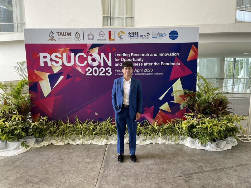 Pacharapong Kumjumpa Presents His Research at the International Conference of Rangsit University
