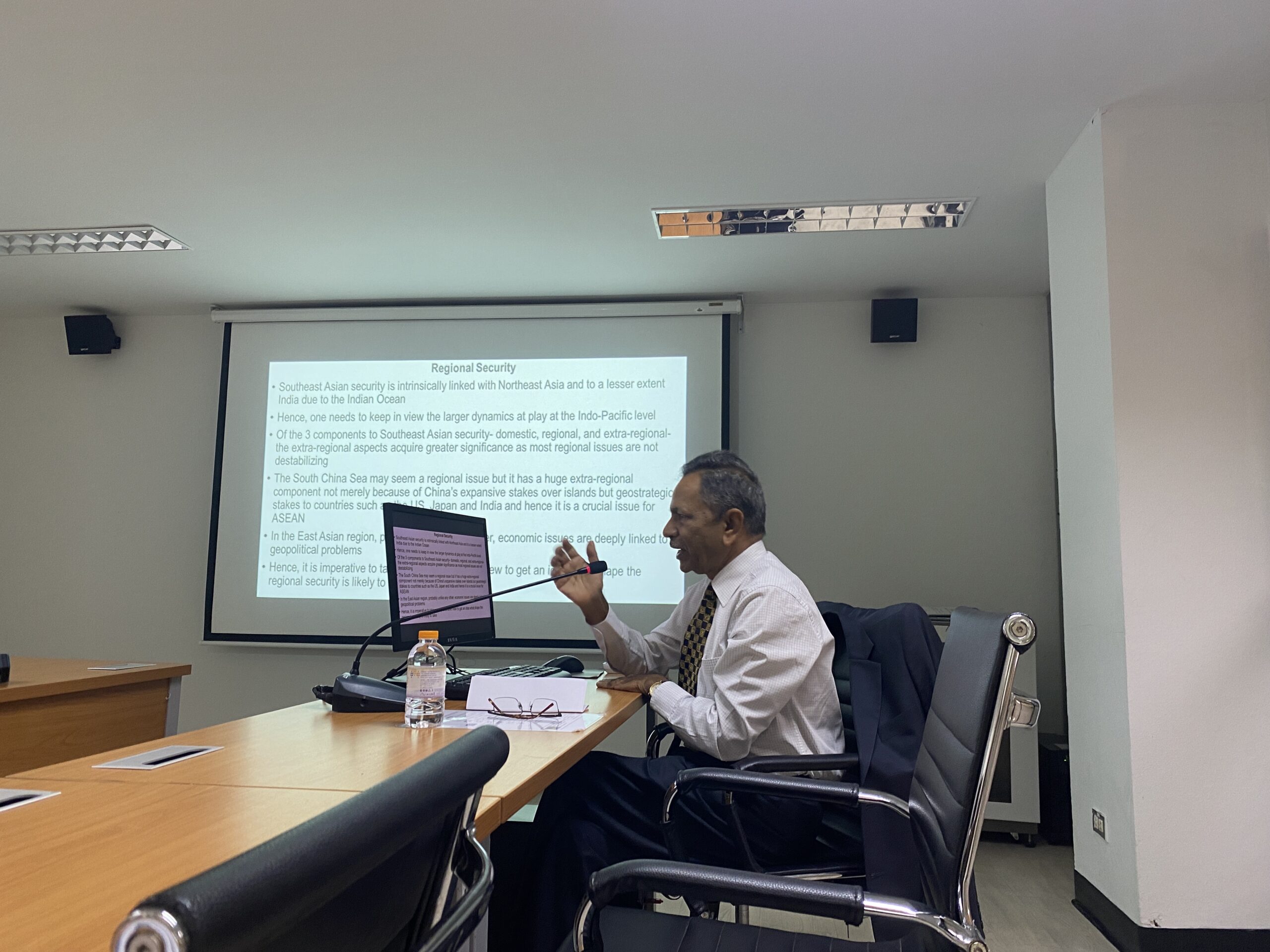 กิจกรรมบรรยายพิเศษ Multilateralism and Regional Security: ASEAN & South Asia