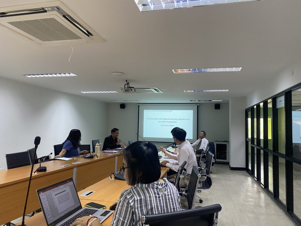 กิจกรรมบรรยายพิเศษ Multilateralism and Regional Security: ASEAN & South Asia