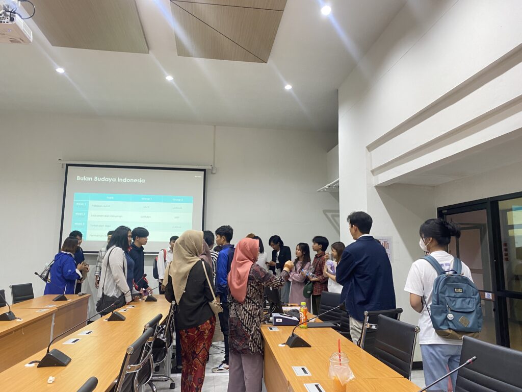 กิจกรรมต้อนรับนักศึกษาสหกิจศึกษาจากประเทศอินโดนีเซีย ภายในสำนักฯ